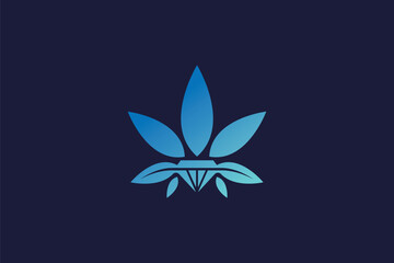 Cannabis Leaf Logo Design - Logo Design Template	
