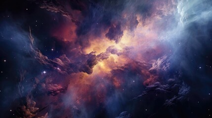 Obraz na płótnie Canvas Nebula in space. Generative AI