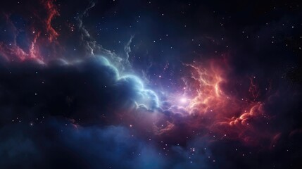 Naklejka premium Nebula in space. Generative AI