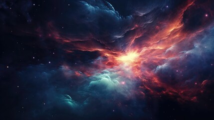 Fototapeta na wymiar Nebula in space. Generative AI
