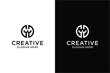 Letter g castle logo design concept