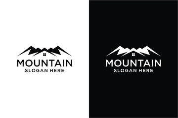 Mountain home logo design concept