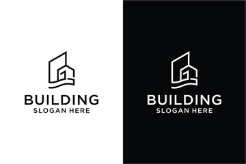 Home building logo design template