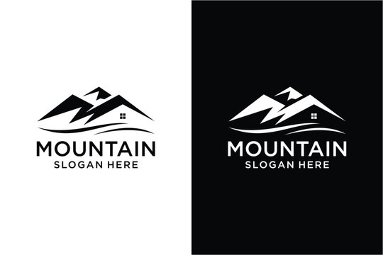 Mountain home logo design concept