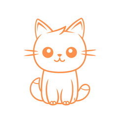 cute cat outline vector International Cat Day