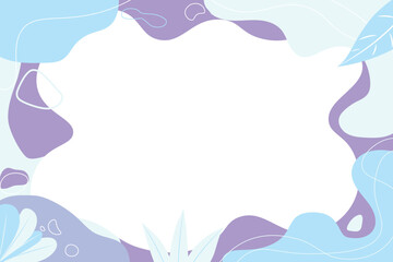 Abstract blue and purple hand drawn background