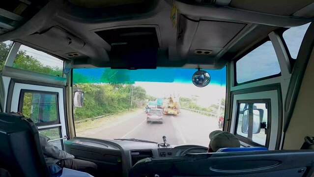 Bus riding and traveling in an intercity bus