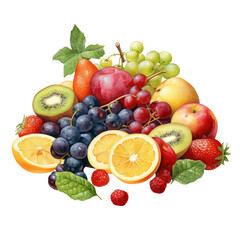 Naklejka na ściany i meble fruit on a white background