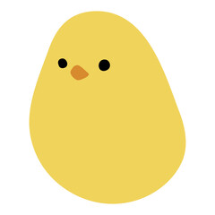 Chick Single 4 cute on a white background, vector illustration