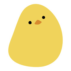 Chick Single 8 cute on a white background, vector illustration