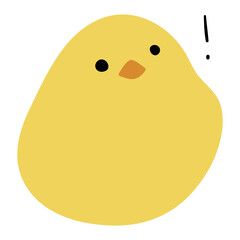 Fototapeta premium Chick Single 15 cute on a white background, vector illustration