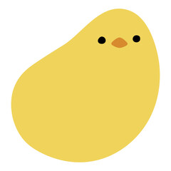 Chick Single 17 cute on a white background, vector illustration