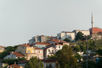 Istanbul Istinye district panorama Turkey.