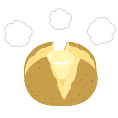 じゃがバターのイラスト