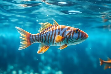 Obraz na płótnie Canvas a beautiful fish in the water