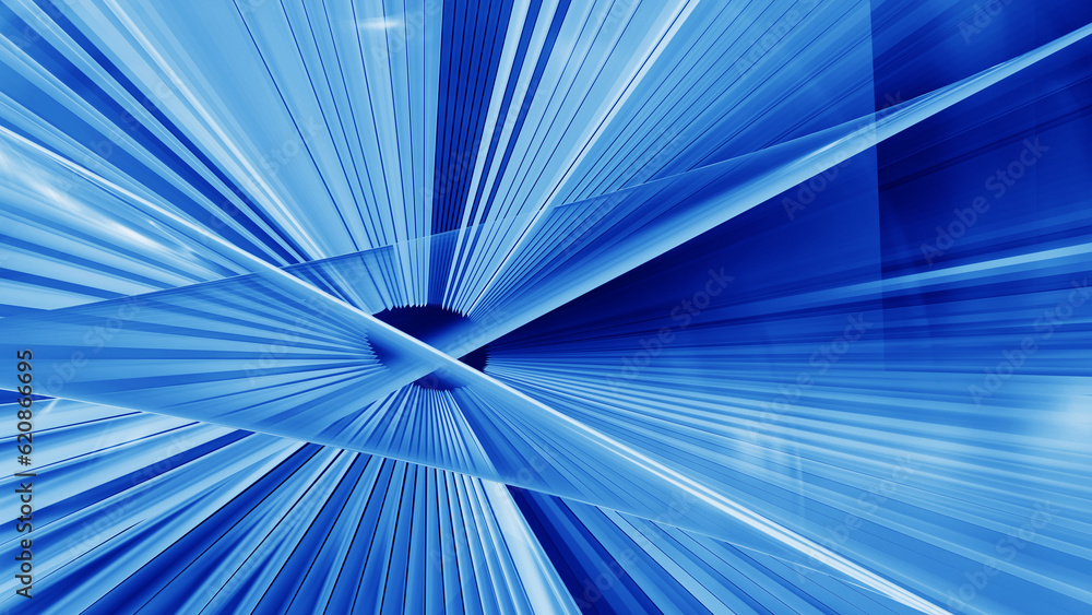 Poster abstract blurred blue background with lines in 3d rendering for posters concept