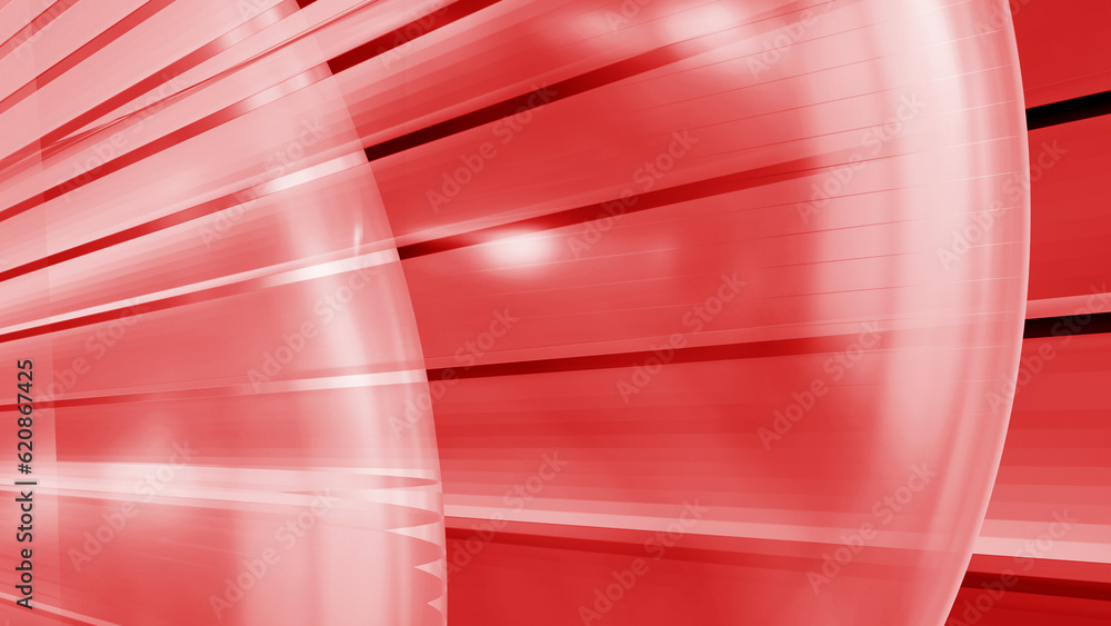 Aufkleber abstract red glass background with smooth curvy lines in 3d rendering for posters concept