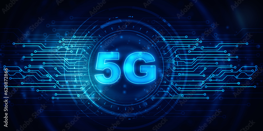 Aufkleber 2d rendering 5g network 5g connection