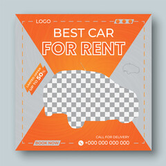 Car rental social media and instagram post design