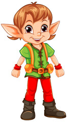 Cute Chrustmas eld cartoon character
