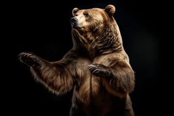 Foto op Plexiglas brown bear portrait © AGSTRONAUT