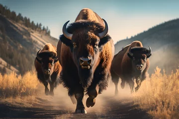 Tuinposter buffalo in the field © AGSTRONAUT
