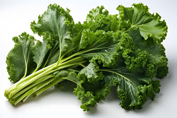 Kale on a white background isolated
