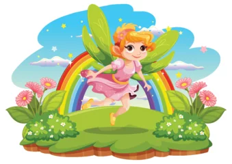 Foto op Plexiglas Fairy princess cartoon at magic land background © GraphicsRF