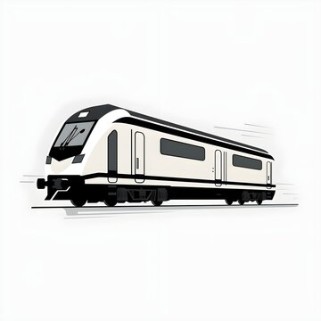 train on a white background