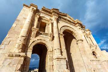 Arch of Hadrian, ancient Jerash, Middle East
