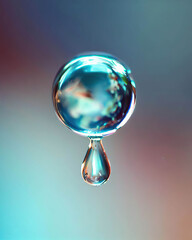 The drop of water with earth inside