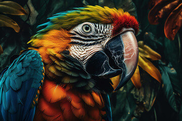 Obraz premium Realistic photography, colorful background, detailed portrait, intricate details, rich colors, realistic style, front look, AI Generated.