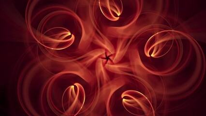 Intricate mandala swirl of evolving hypnotic sacred abstract lotus petal shapes, seamless looping slow moving spiritual journey kaleidoscope fractal background.