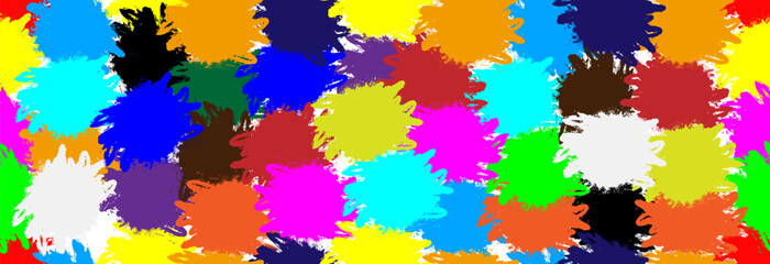 Bright spots of paints in different colors, seamless pattern for the day of a bright holiday.