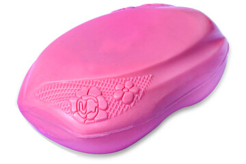 Pink Beauty soap on white background