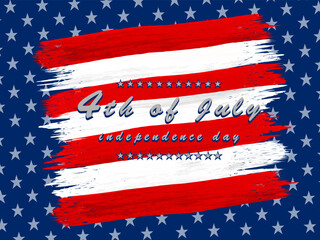 American flag with lettering 4th of july celebration banner
