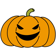 Halloween pumpkin Jack-O-Lantern drawing