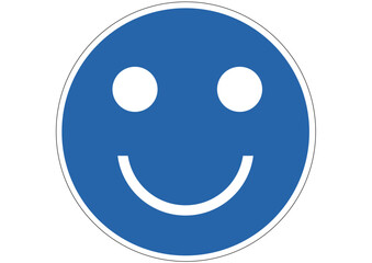 Fototapeta premium Gebotsschild Lächeln 