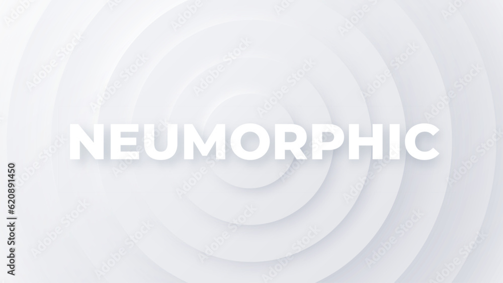 Poster background with circles in neumorphism style. light abstract illustration