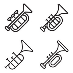 trumpet icon vector © lina