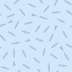Vector seamless pattern with pencils. 