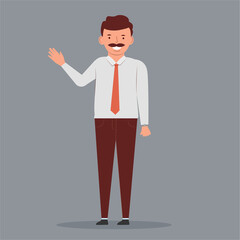 Detailed character office worker vector image