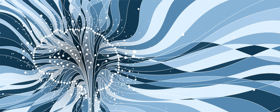 Abstract Artificial intelligence. Cloud computing. Machine learning. Technology web background. Virtual concept