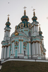 Fototapeta na wymiar St Andrew's Cathedral, Kiev, Ukraine, Eastern Europe, europe