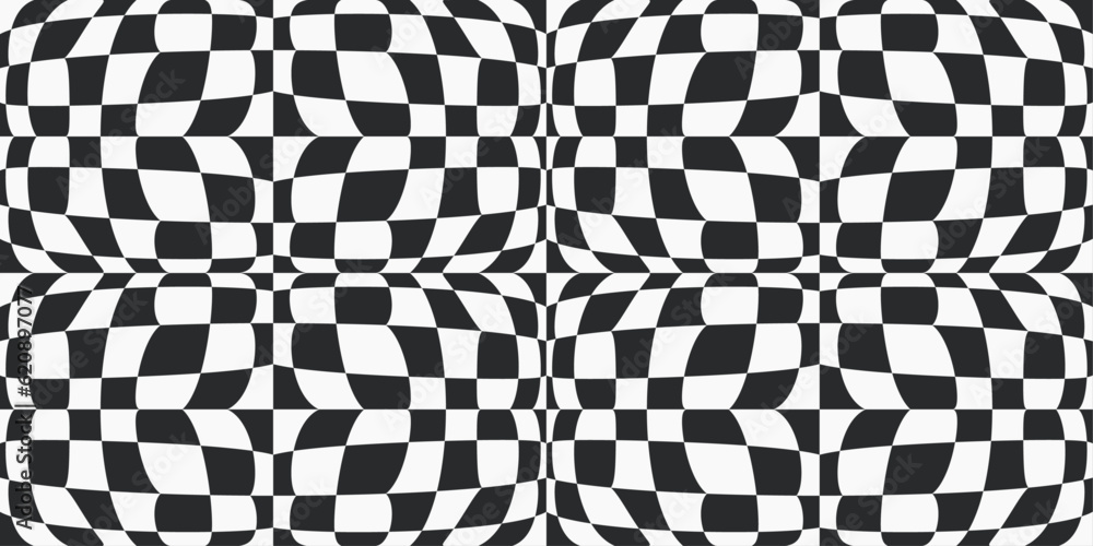 Aufkleber checkerboard convex pattern, seamless and vector. chess like a racing flag. can be seamless, endless
