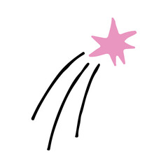 Star with tail cartoon element