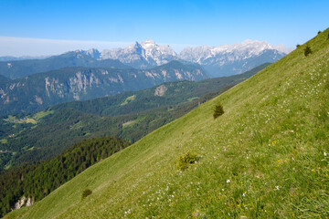 Fototapeta na wymiar Slovenian mountains with Triglav