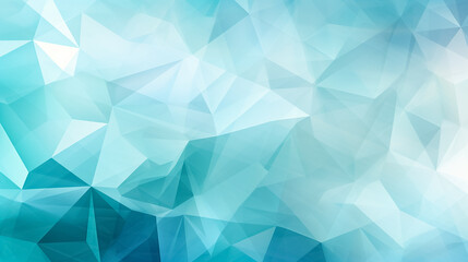 Abstract background, fractal polygon background turquoise and white