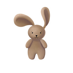 Cute bunny toy for children illustration