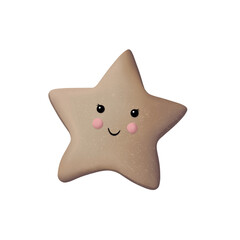 Cute star with face illustration